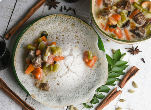 Chicken Ishtu with Appam